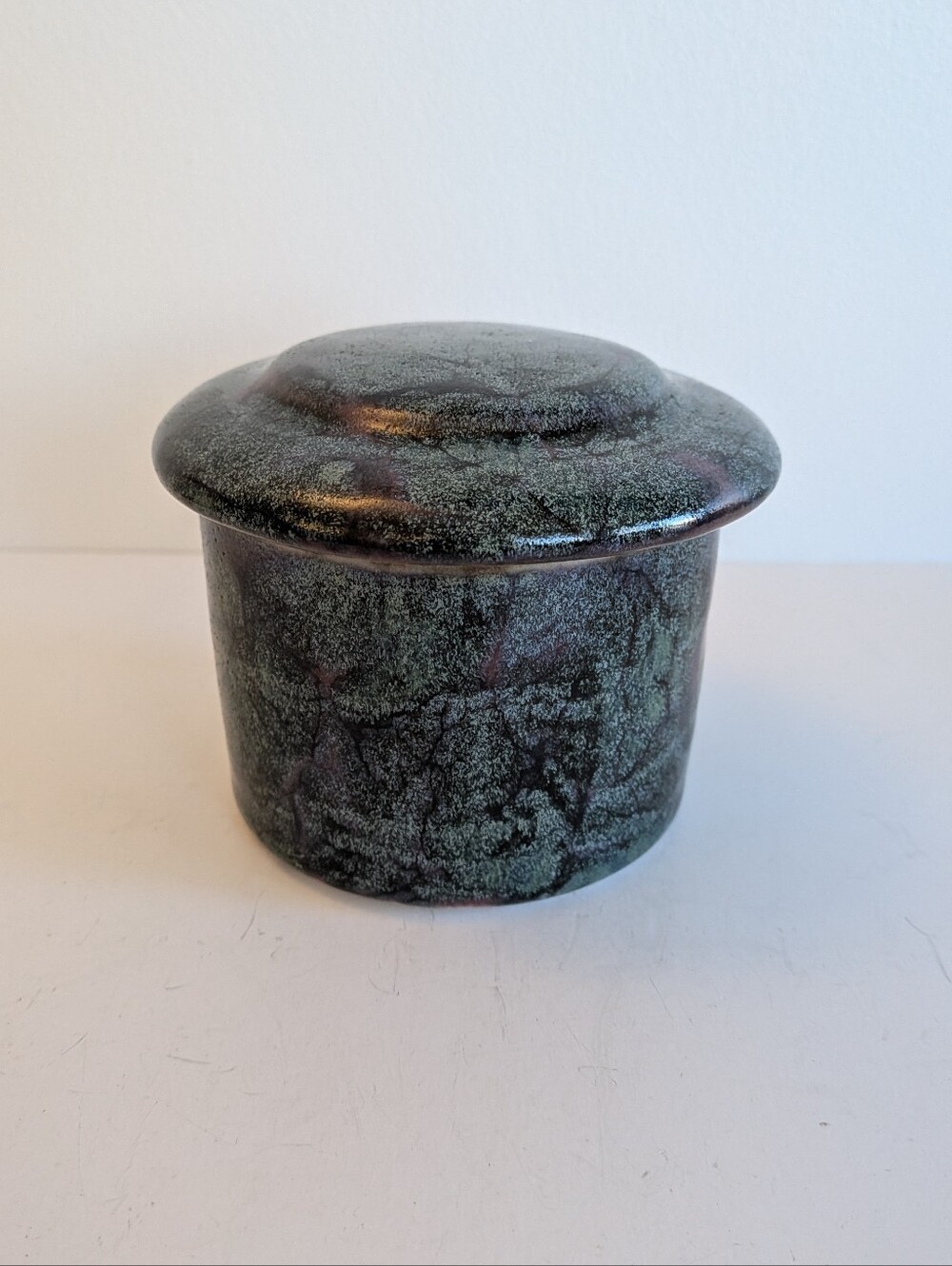 Studio Potter Butter Keeper Bell Dish  2pc Crock Okanagan Pottery